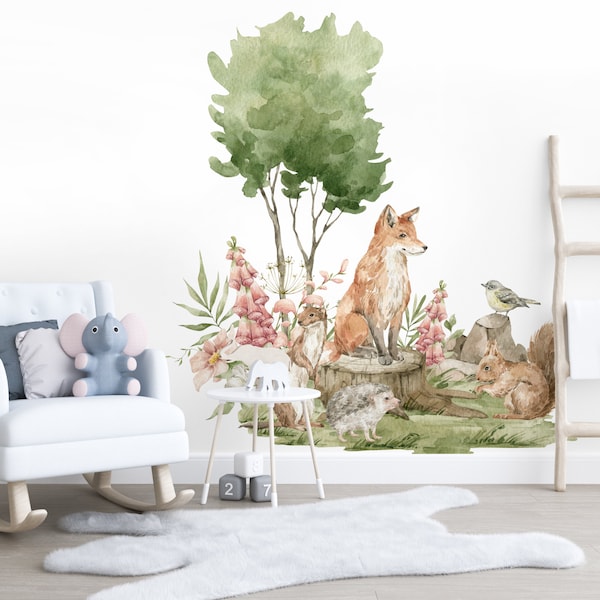 Woodland Nursery Decor In The UK, Nursery wall décor, Woodland Nursery Decor, Woodland Nursery, Woodland Wall Stickers, Woodland animals