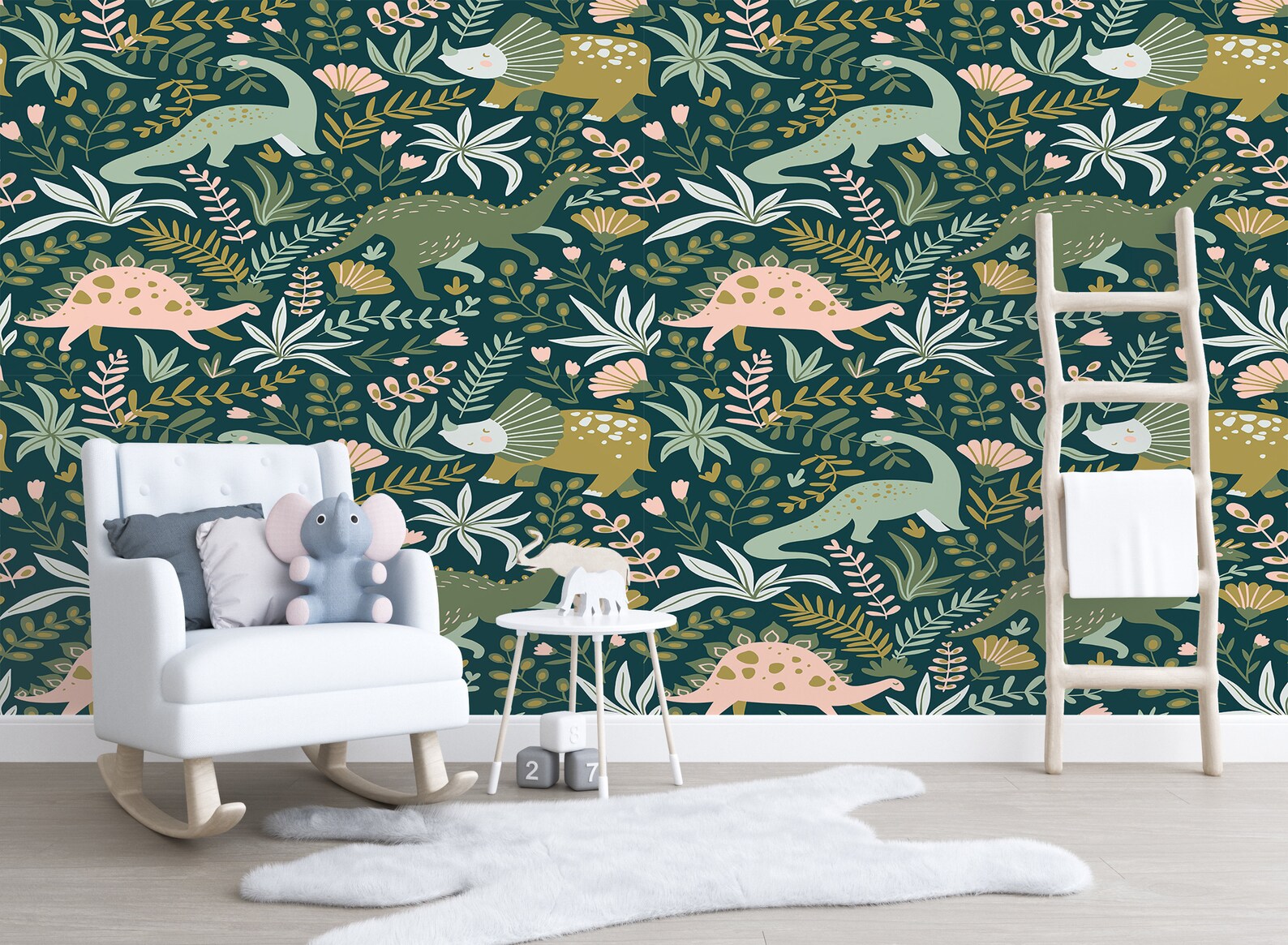 Dinosaur Wallpaper/ Nursery Wallpaper/ Dinosaurs / Wallpaper/ | Etsy