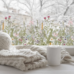 Película para ventanas con privacidad, película estática para ventanas, película para ventanas, vinilo estampado para ventanas, película estática para ventanas, película floral para ventanas