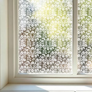 frosted Privacy Window Film, Static Cling Privacy Window Film, Window Film, Patterned Window Film, Static Cling, Privacy Window Decoration