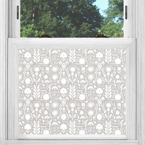 frosted Privacy Window Film, Static Cling Privacy Window Film, Window Film, Patterned Window Film, Static Cling, Privacy Window Decoration