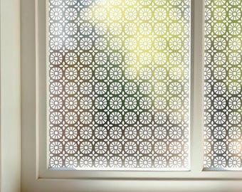 Patterned Privacy Window Film, Static Cling Decoration