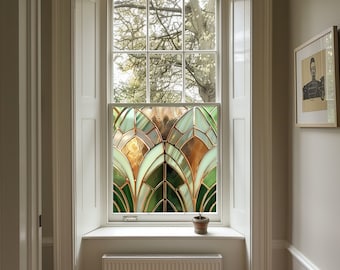 Art Deco Window Film, Privacy Window Film, Window Film, Decorative Window Film, Patterned Window Film, Coloured Window Film, Stained Glass