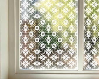 Frosted Privacy Window Film, Patterned Privacy Window Film, Window Film, Patterned Window Vinyl, Static Cling