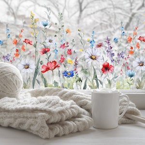 Película para ventanas con privacidad, película estática para ventanas, película para ventanas, vinilo estampado para ventanas, película estática para ventanas, película floral para ventanas