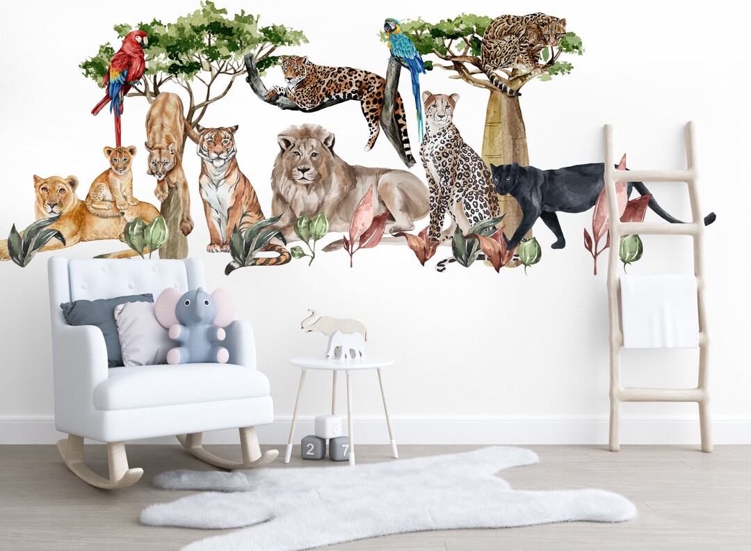 Nursery Wall Stickers, Safari Wall Stickers. Jungle Animal Wall