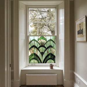 Art Deco Window Film, Privacy Window Film, Window Film, Decorative Window Film, Patterned Window Film, Coloured Window Film, Stained Glass