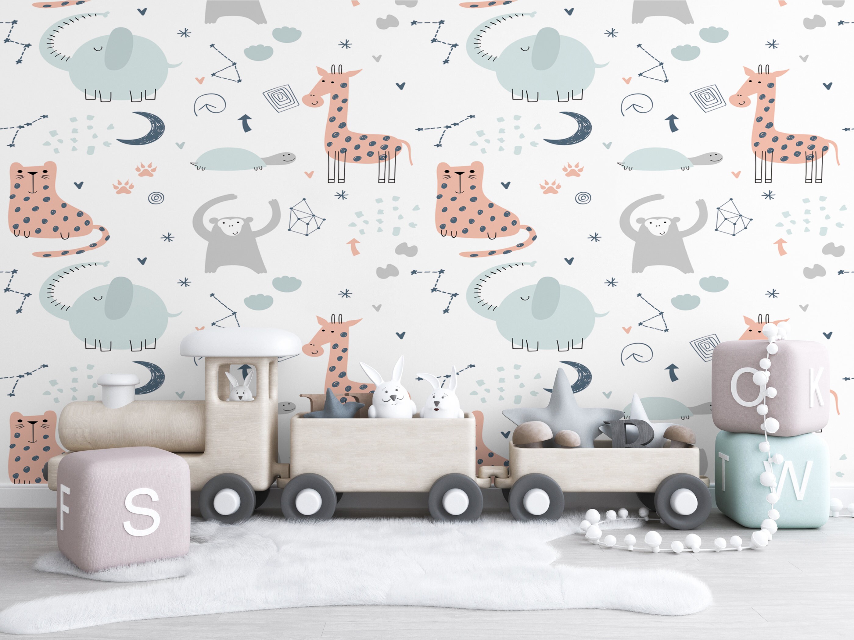 Woodland Nursery Wallpaper/Wallpaper For Nursery/Woodland Etsy
