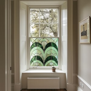 Stained Glass Window Film - Decorative Adhesive Privacy Film - Light Filtering Window Covering - Privacy Window Film - Easy to Install