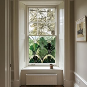 Stained Glass Window Film - Decorative Adhesive Privacy Film - Light Filtering Window Covering - Privacy Window Film - Easy to Install