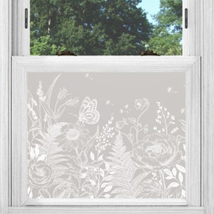 frosted Privacy Window Film, Static Cling Privacy Window Film, Window Film, Patterned Window Film, Static Cling, Privacy Window Decoration