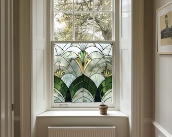 Art Deco Window Film, Privacy Window Film, Window Film, Decorative Window Film, Patterned Window Film, Coloured Window Film, Stained Glass