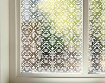 Patterned Frosted Privacy Window Film, Static Cling