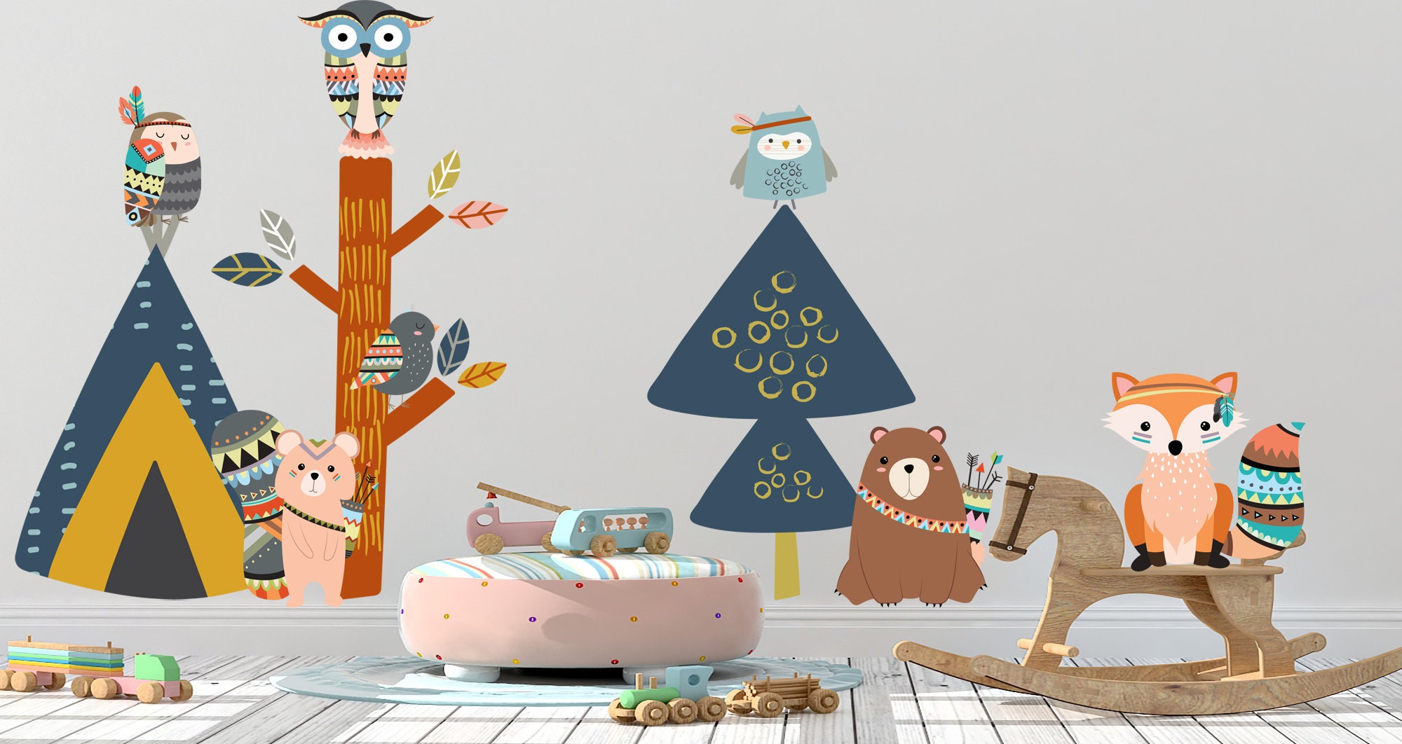 Woodland Wall Stickers Nursery Wall Stickers Nursery Décor Etsy UK