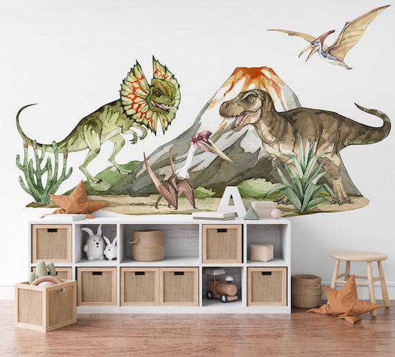 Adesivi murali dinosauri, decalcomanie murali dinosauri, carta da parati  dinosauri, stampe murali dinosauri, arte murale dinosauri, adesivi murali  dinosauri UK -  Italia