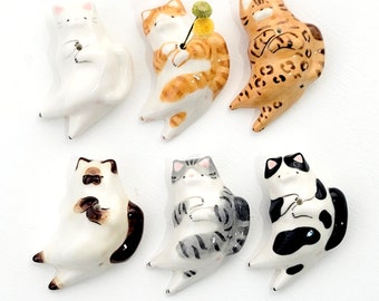 Lazy Chonk Cat - Ceramic Incense holder, home decor idea