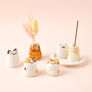 NEW! Chunky Chonk Cat - Ceramic Incense holder, home decor idea