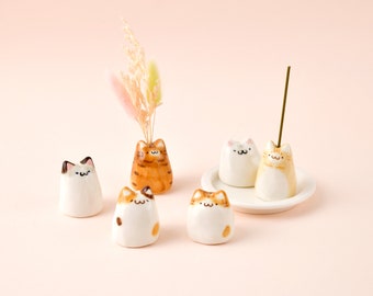 NEW! Chunky Chonk Cat - Ceramic Incense holder, home decor idea