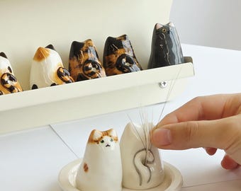 NEW! Wiggly Chonk Cat Incense Holder – Handmade Ceramic Cat Whisker Keeper