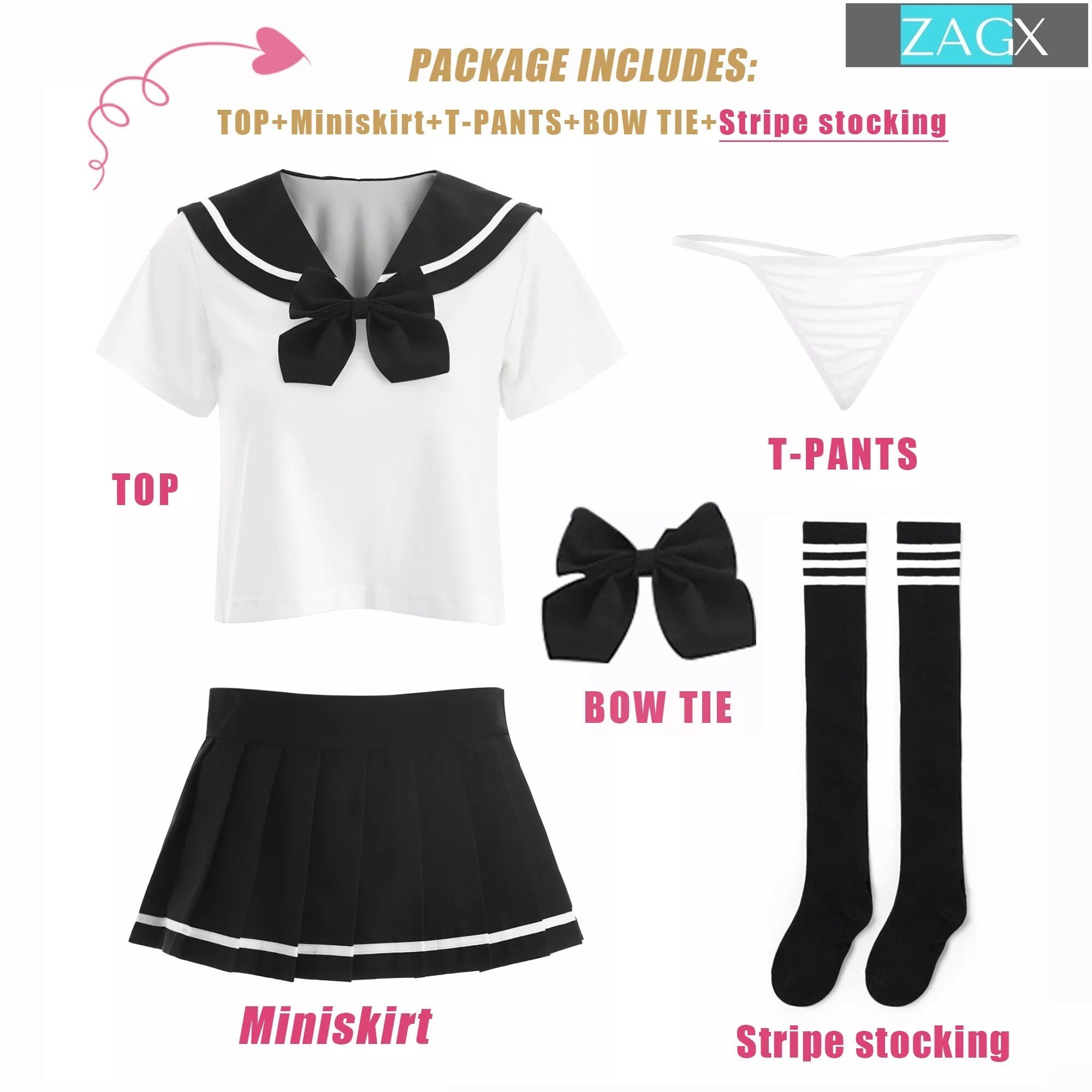 Japanese Korean Version of School Student Uniform Sexy Cosplay | Etsy UK