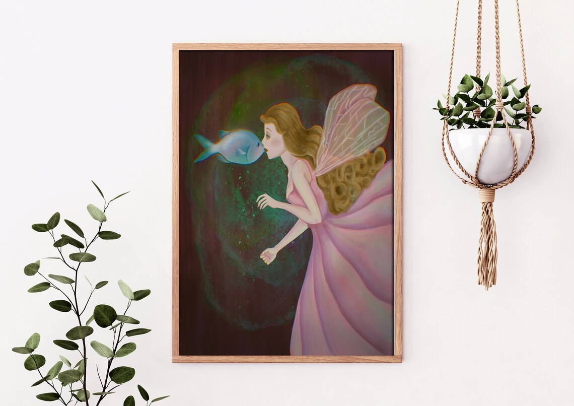 Mystic Wall Art Mystical Wall Decoration Mystic Painting Etsy