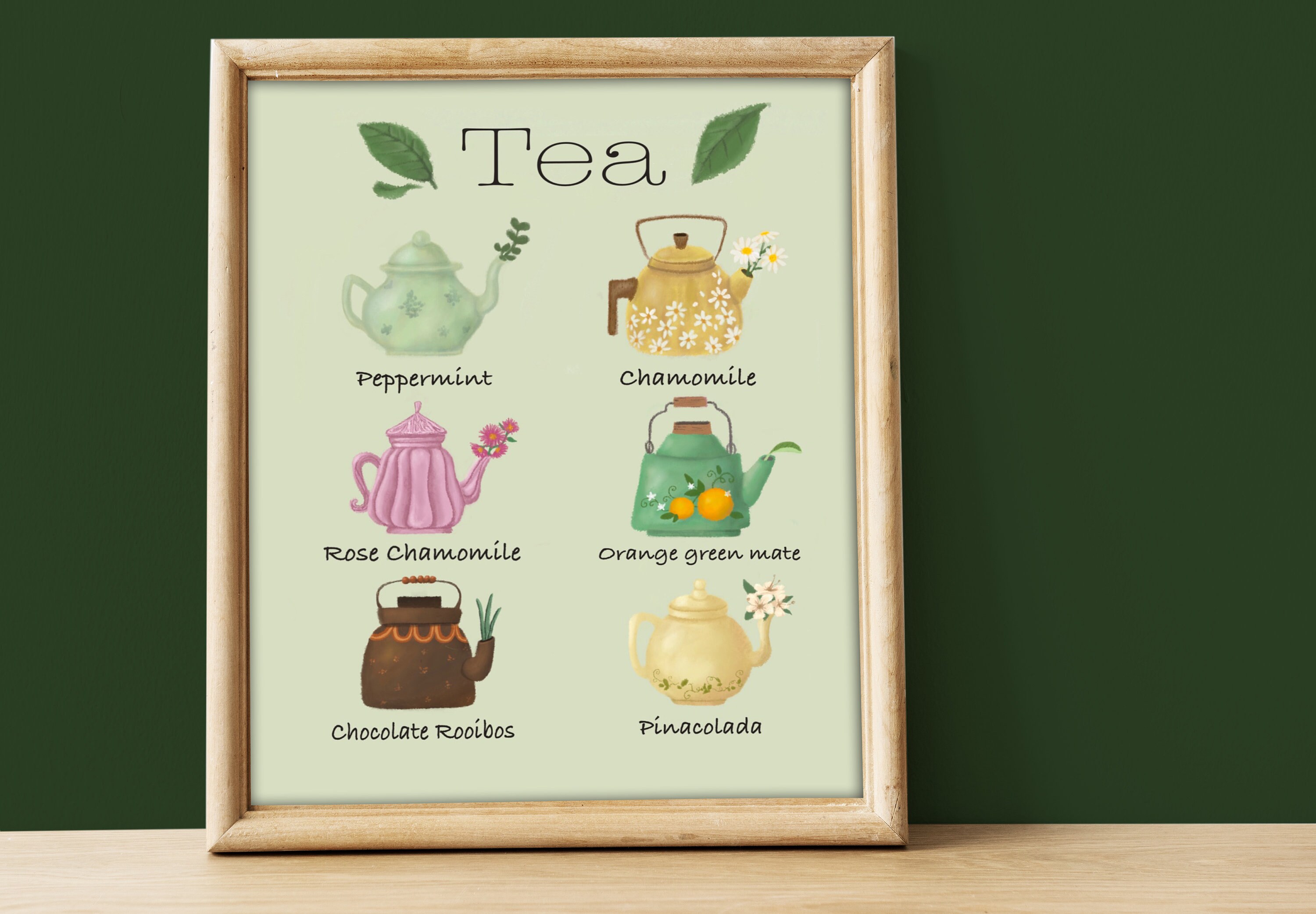 Printable Tea Art Cafe Wall Art Tea Wall Art Tea Prints Etsy