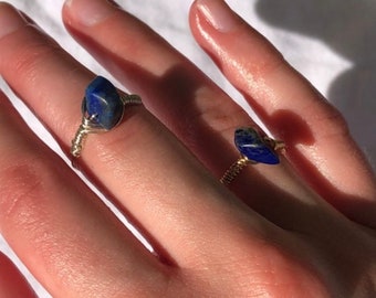 Lapis Lazuli Wire Ring