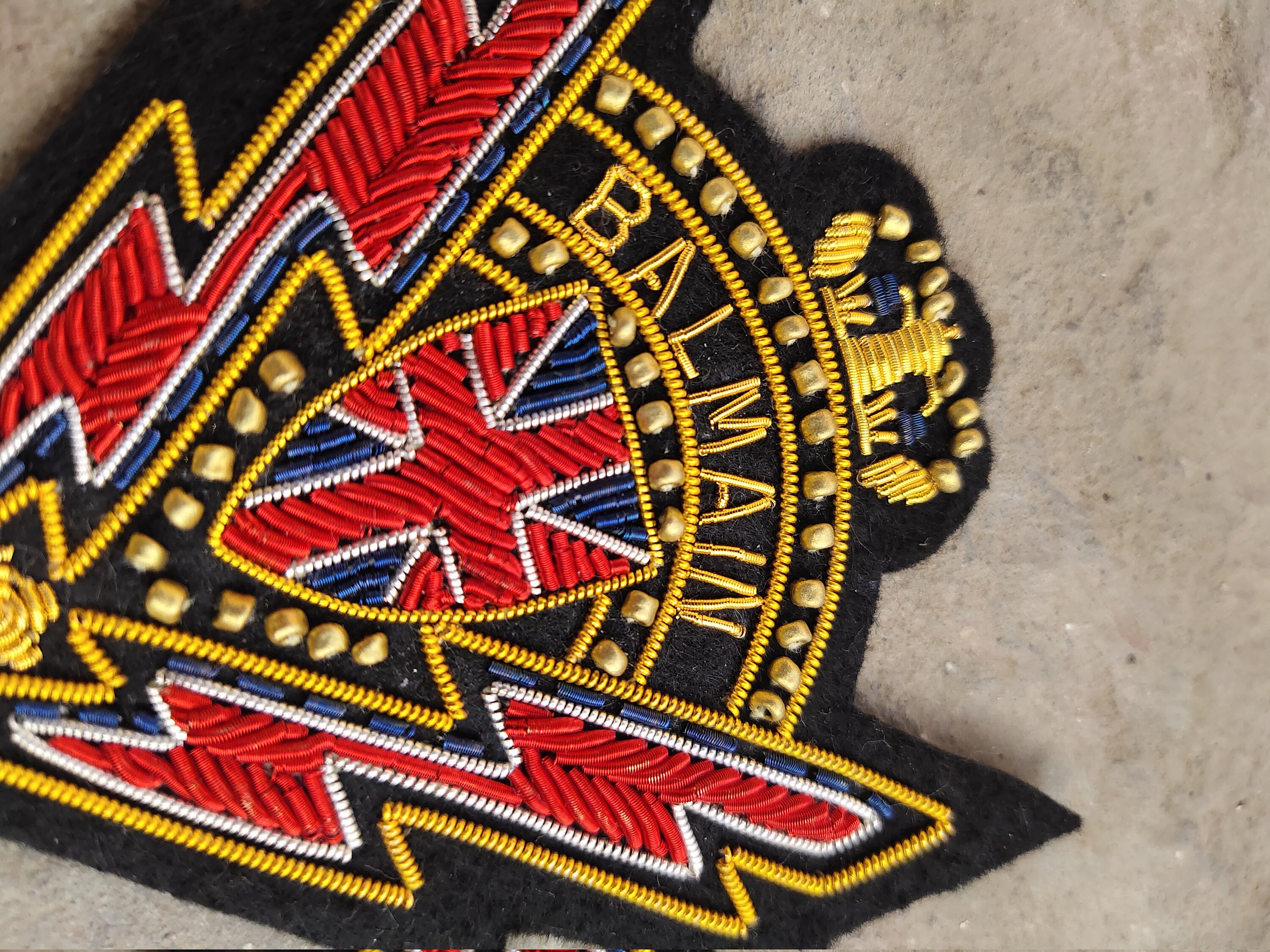 Branded Hand Embroidered Bullion Patch. Handmade Blazer Etsy