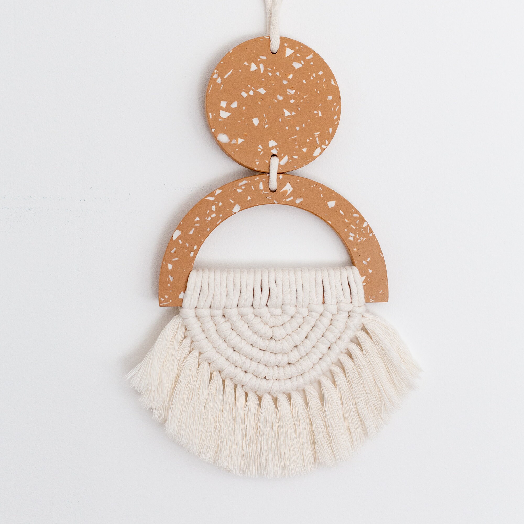 Terracotta Terrazzo - Décoration Murale en Résine Acrylique et Coton Recyclé Déco Bohème Petite Tent