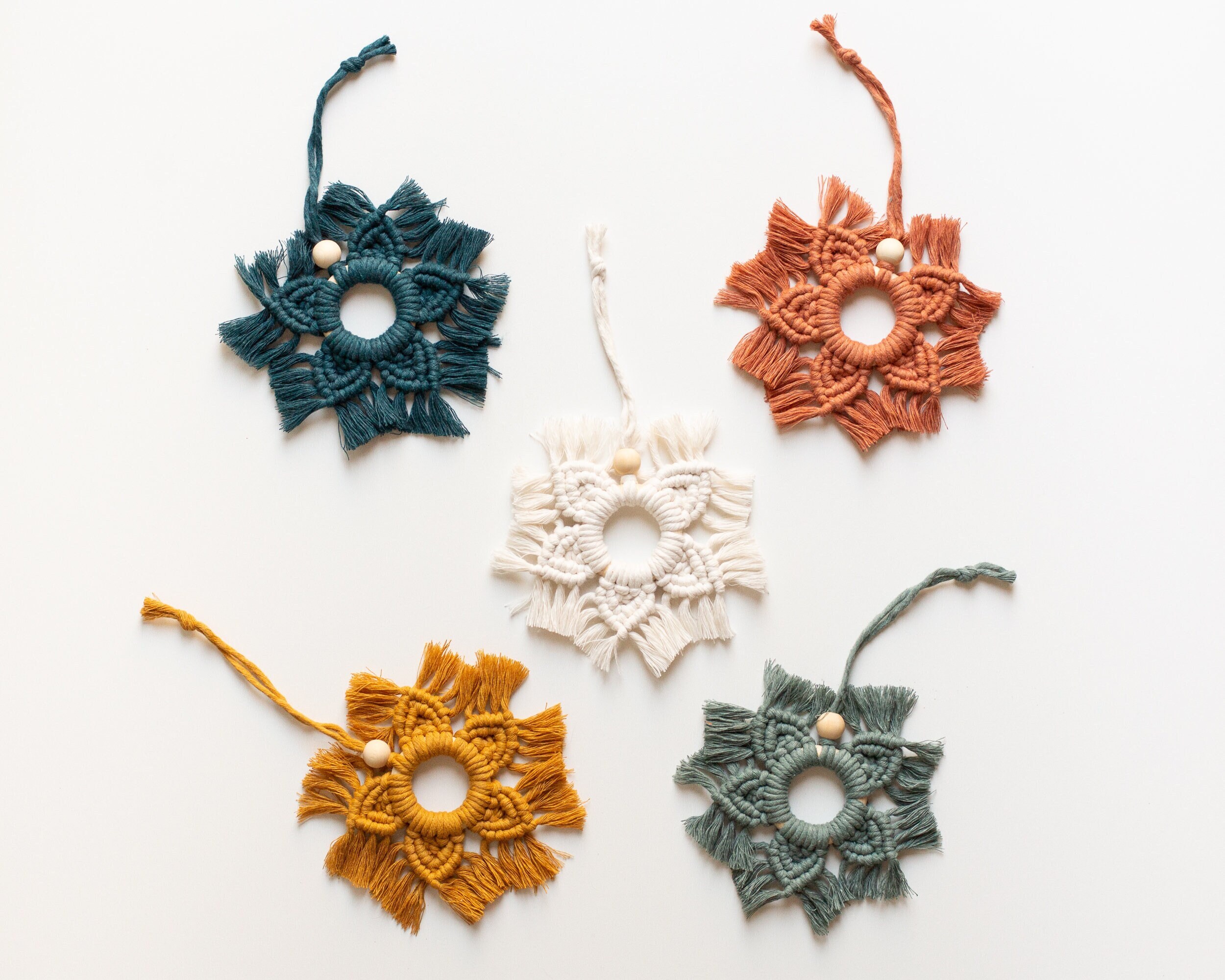 Déco Noël Étoile - Décorations Sapin de Ornements en Coton Recyclé