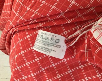 Boras Sweden Textiles Cotton Red White Graphic Twin Duvet Cover