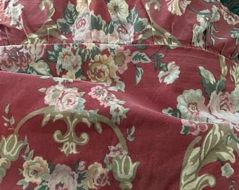 Ralph Lauren 80s Marseille Danielle Twin Flat Sheet w Ruffle