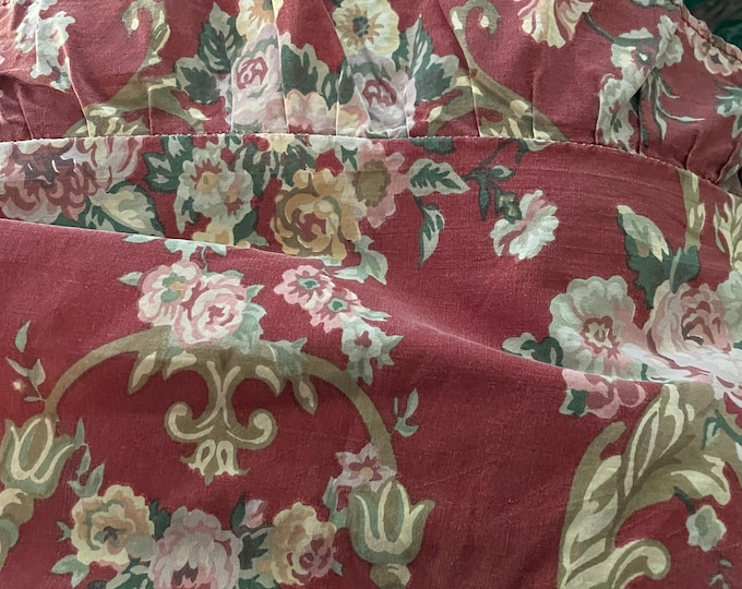 Ralph Lauren 80s Marseille Danielle Twin Flat Sheet w Ruffle