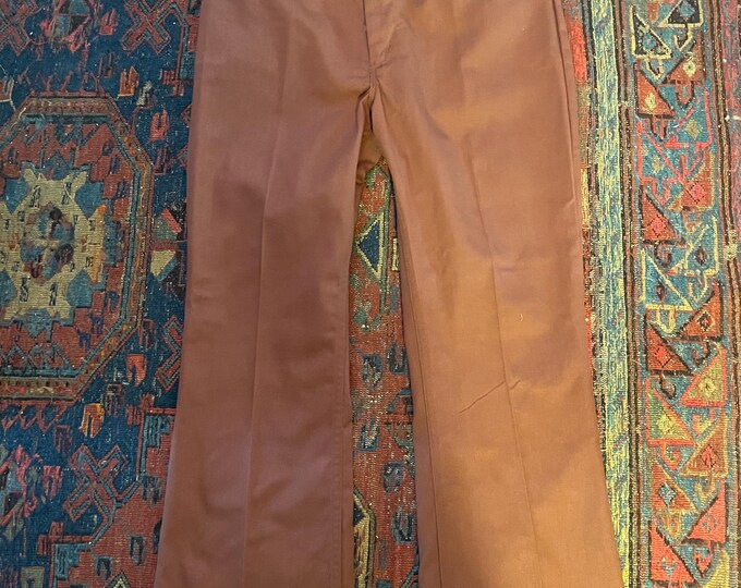 Wrangler Boot Cut 1970s Jeans Made in USA Brown 5 Pocket 34 x 30.5