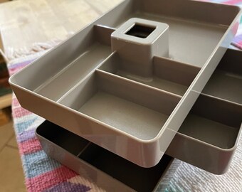 MCM Tupperware Taupe Organizer Stacking Trays Kartell Style