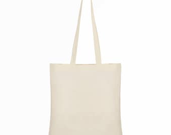 Borsa tote, borsa shopping in cotone naturale Beige, Rosso o Nero