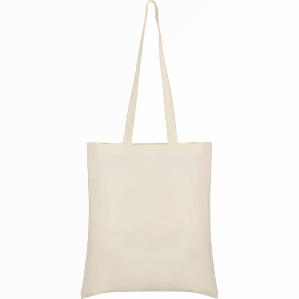 Tote bag, natural cotton shopping bag Beige, Red or Black