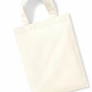 Mini tote bag 100% coton naturel à personnaliser
