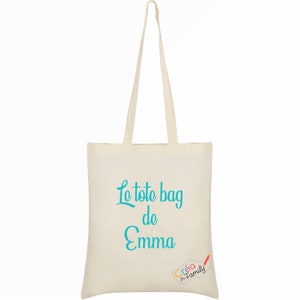 11 Borsa totes, borsa shopping in cotone personalizzata, testo, nome, frase immagine 2