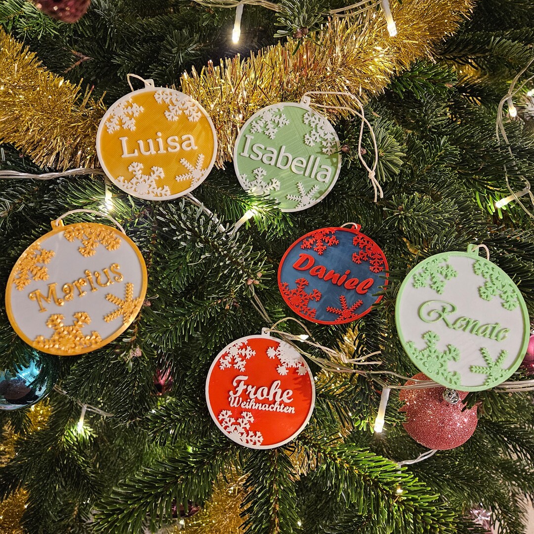 Personalized Hanger, 3D Print, Christmas Tree Bauble, Christmas Ball
