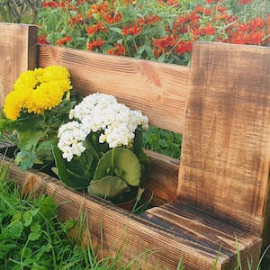kleines Hängeregal/Blumenregal/Dekoregal/Palettenregal/Kräuterregal flambiert, Palettenholz, Europalette Holzpalette Deko rustikal Upcycling