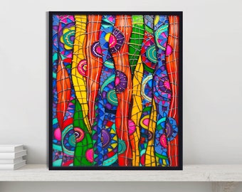 Glasmalerei-Kunst, abstraktes Glasmalerei-Wanddekor für Büro