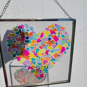 WINDOW SUNCATCHER, Heart Shaped Glass Window Suncatcher, Love Decor for Home | Valentine&#39;s Day Gift