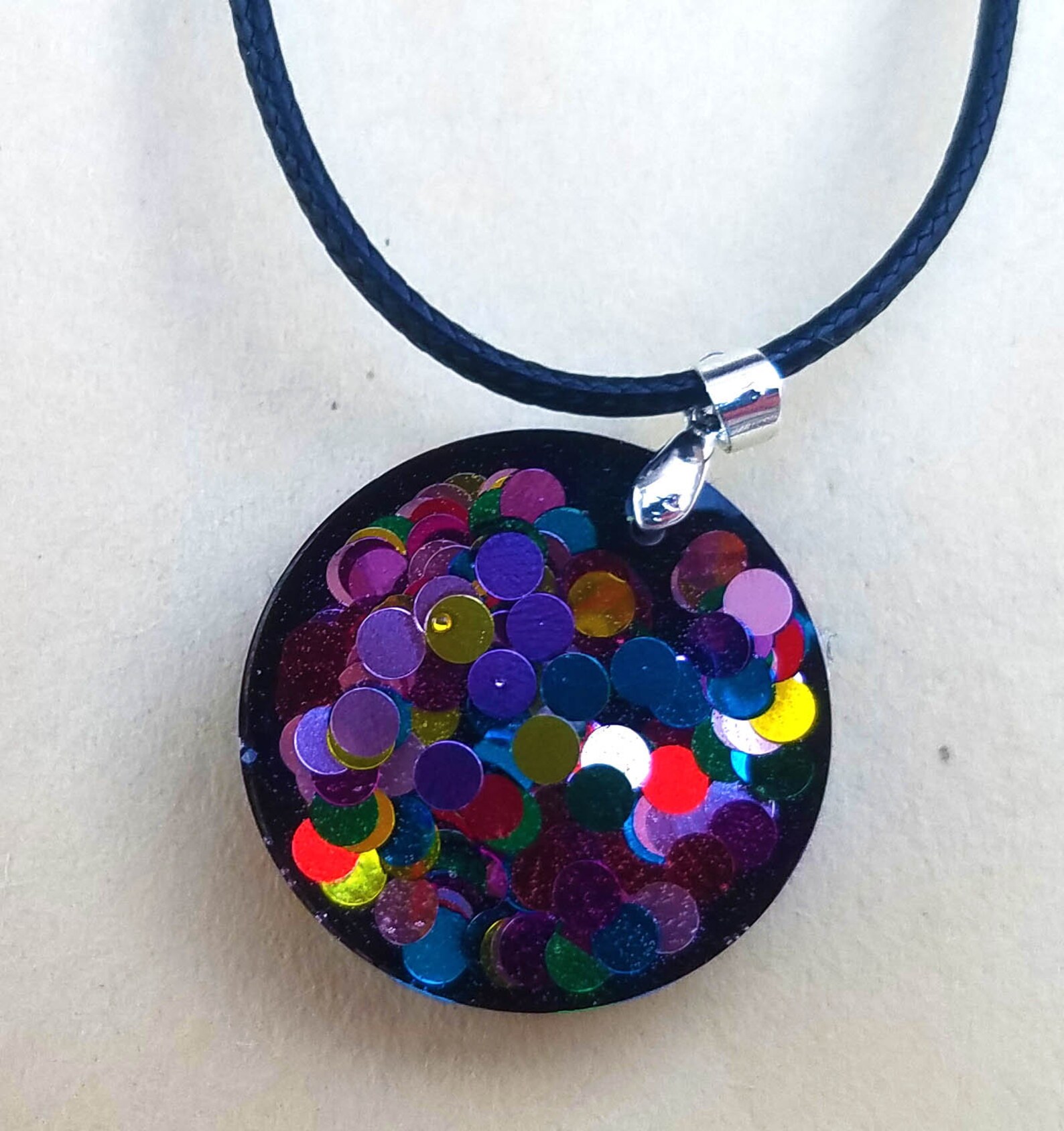 Epoxy Resin Pendant Necklace. Statement Necklace. Abstract Etsy
