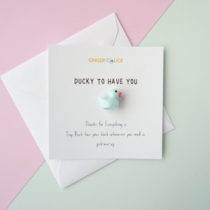 Waarderingscadeau | Bedankkaart | Ducky voor jou | Cadeau voor vriend | Gepersonaliseerd bericht | Leuk vriendschapscadeau | Aandenken cadeau