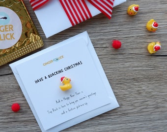Novelty Christmas Gift | Stocking Filler | Have A Quacking Christmas | Xmas Gift Card | Tiny Duck | Secret Santa Gift