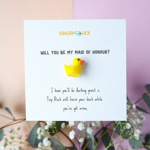 Funny Maid of Honour Proposal Gift Card | Will you be my maid of honour? | Personalised with Custom Message | Cute Friendship Present |