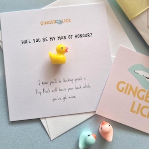 Cartão-presente engraçado para proposta de homem de honra | Você quer ser meu homem de honra? | Personalizado com mensagem personalizada | Presente fofo de amizade |