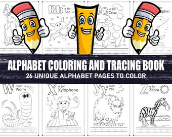 Download A To Z Coloring Page Etsy