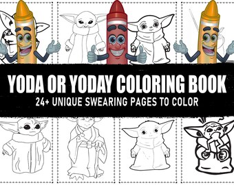 Yoda Coloring Pages Etsy